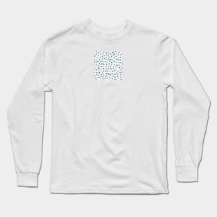 Minimal Blue Dots Paint Art Long Sleeve T-Shirt